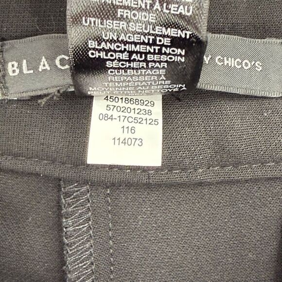 Black Label By Chicos Kick Flare Crop Pant Women Large 12 Black Workwear - Picture 7 of 10